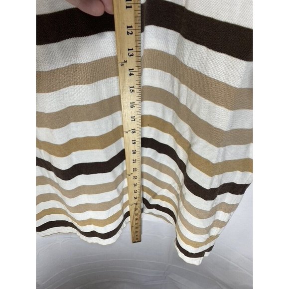 212 NYC Polo‎ Shirt Adult 2XL Beige Striped Button Golfer Rugby Mens - Picture 7 of 8